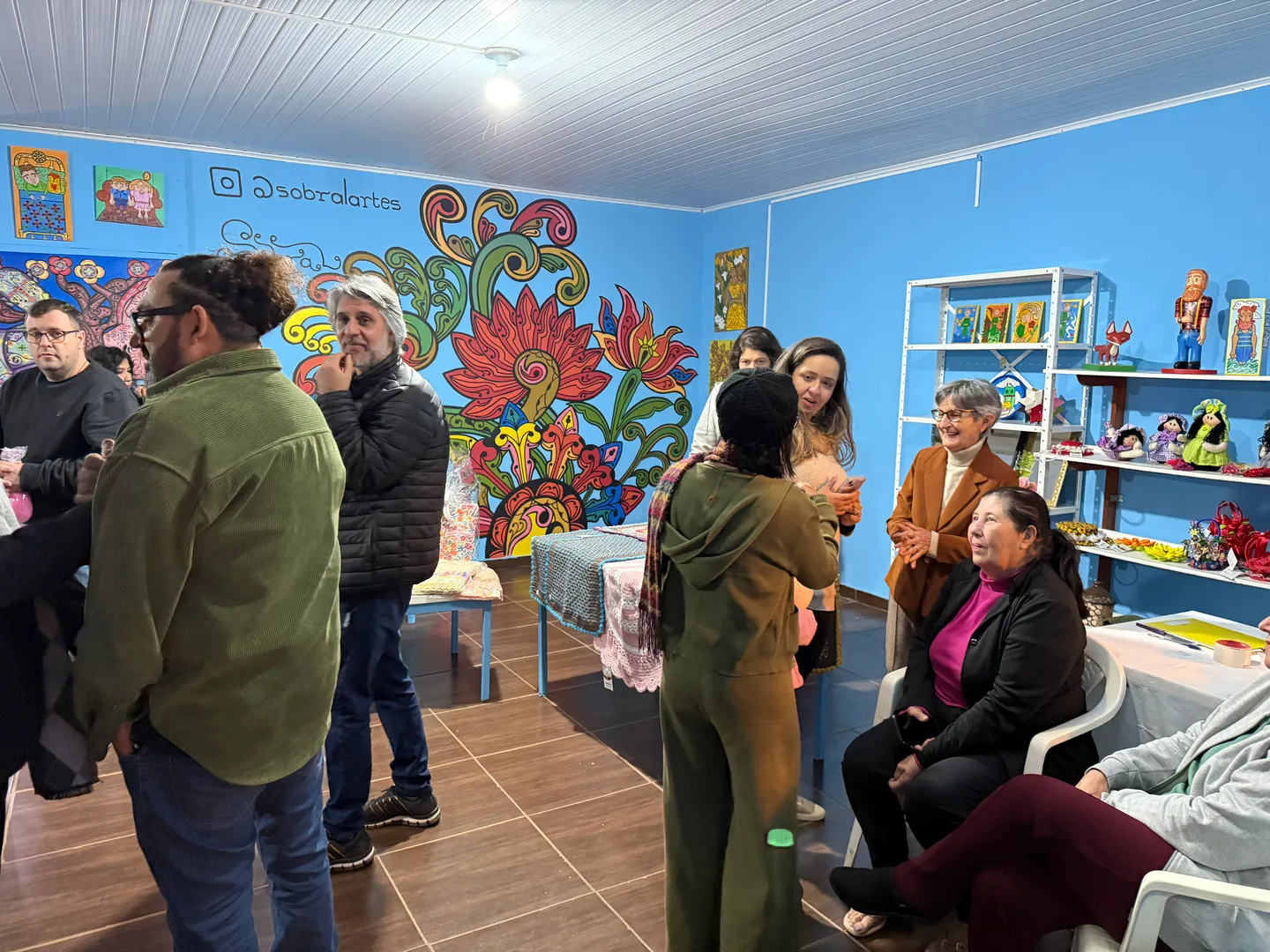 Visitantes na Feira de Arte
